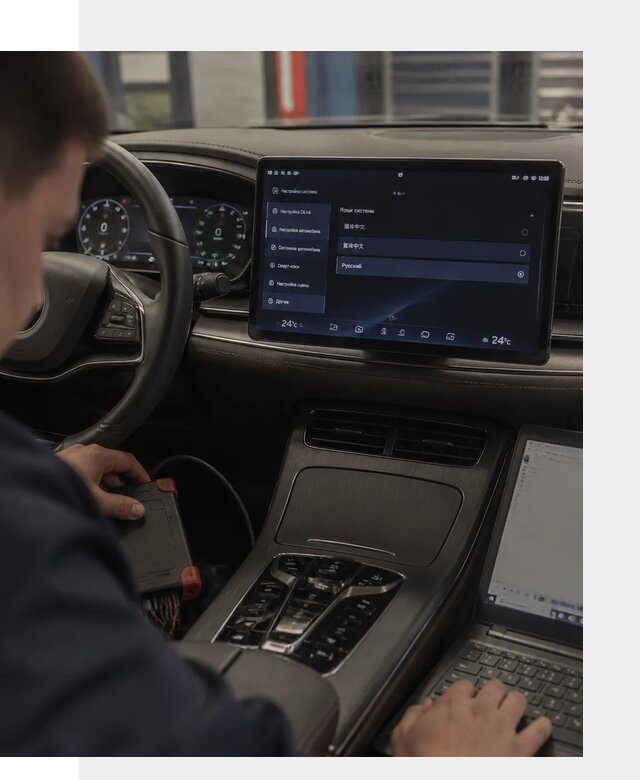 Русификация автомобиля BYD HAN для эксплуатации в Лесозаводске